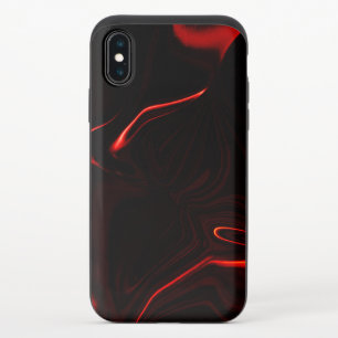 Red curves or undulation in darkest red background iPhone x slider case