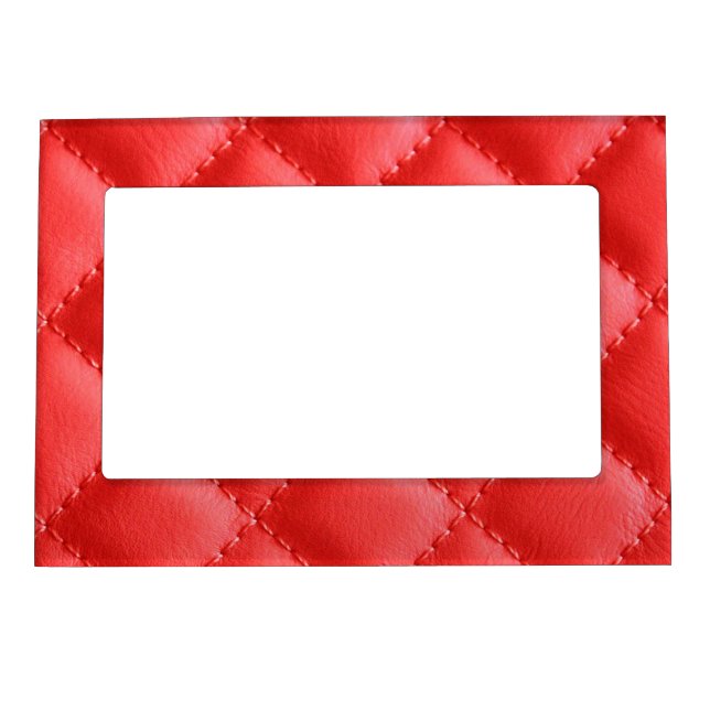 Red Cushion Pattern Modern Magnetic Frame (Front)