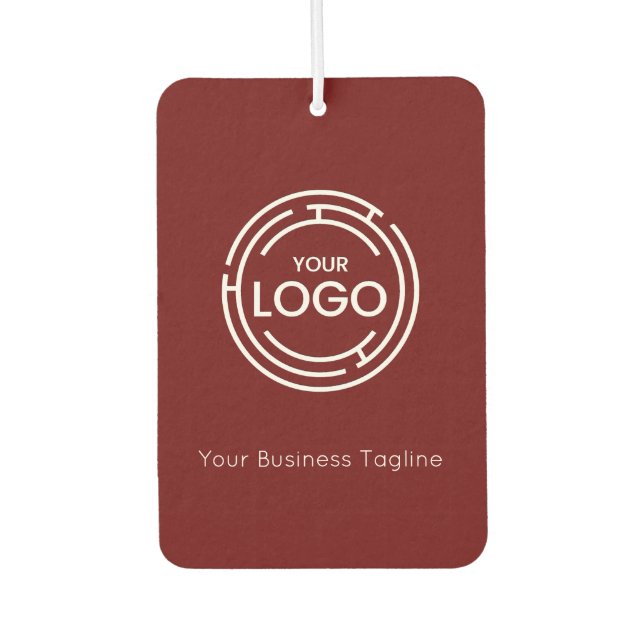 Red Custom Business Logo Air Freshener (Front)