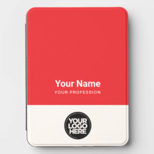 Red Custom Business Logo, Name, Profession Kindle Cover