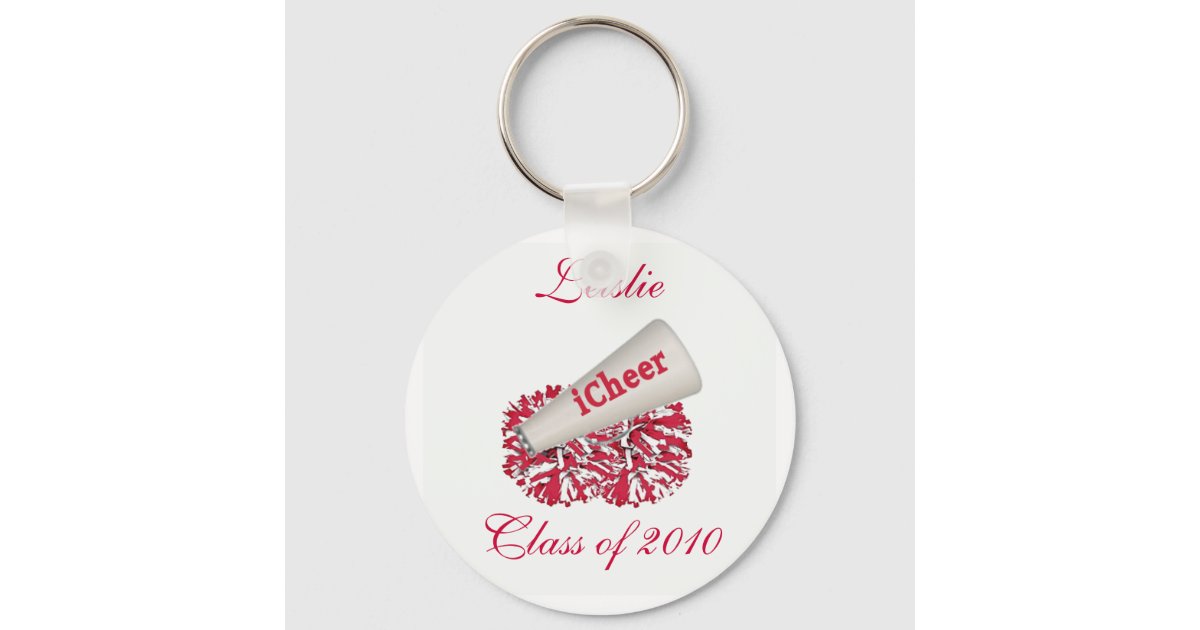 Burgundy Gold Black Cheer Keychains, Personalized Keychain, Zazzle