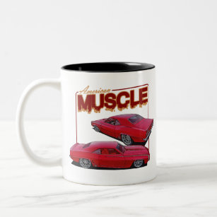 Red Custom Classic Camaro Two-Tone Coffee Mug