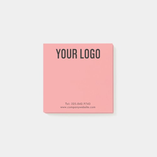 Red Custom Company Logo Branded Post_it Notes