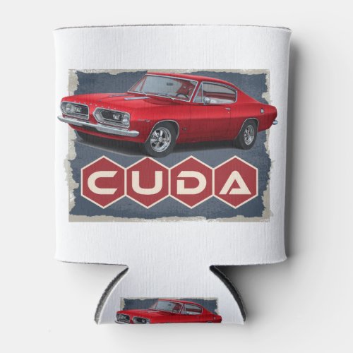 Red Custom Cuda Can Cooler