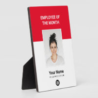 Red Custom Employee of the Month Photo Awards