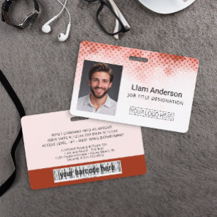 Red Custom Employee Photo ID Badge