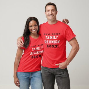 Red custom family reunion, create your own T-Shirt
