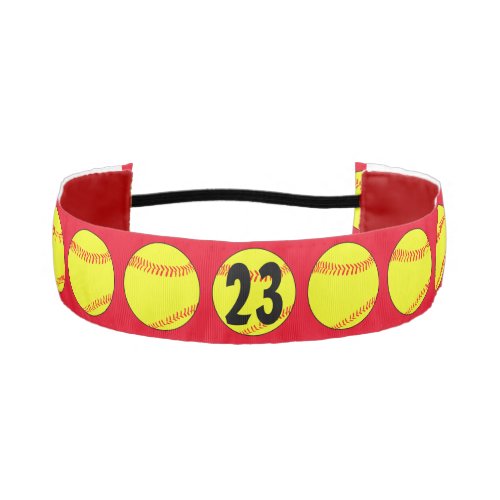 Red Custom Fastpitch Softball Headband