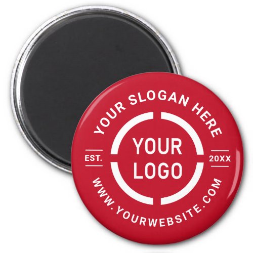 Red custom logo branded promotional magnet