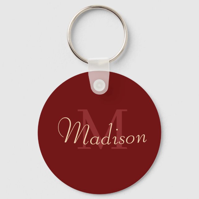 Red Custom Name Love Gift Personalized Keychain (Front)