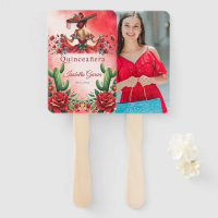 Red Custom Photo Mexican Style Quinceañera