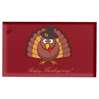 Red Custom Thanksgiving Place Card Holders Turkey