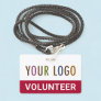 Red Custom Volunteer Badge Lanyard Event Team Logo