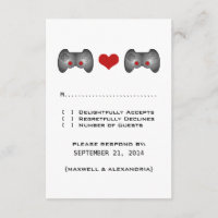 Red Cute Gamer Response Card