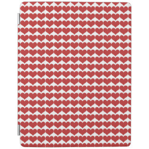 Red Cute Hearts Pattern iPad Cover