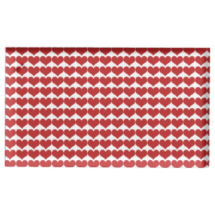Red Cute Hearts Pattern Table Card Holder