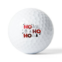 Red Cute Ho Ho Ho Christmas Holiday Golf Balls