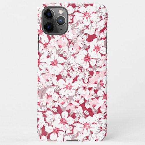 Red cute little floral pattern iPhone 11Pro max case