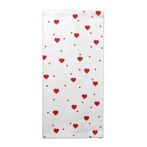 Red Cute Valentines Hearts Pattern Cloth Napkin