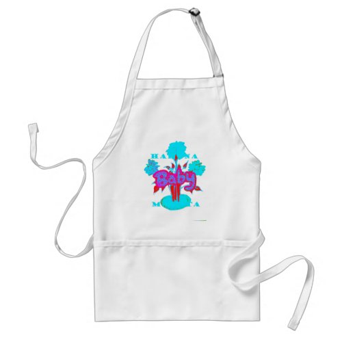 Red Cyan Baby kids Adult Apron