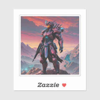 Red Cyborg Ninja Of The North2 Sticker