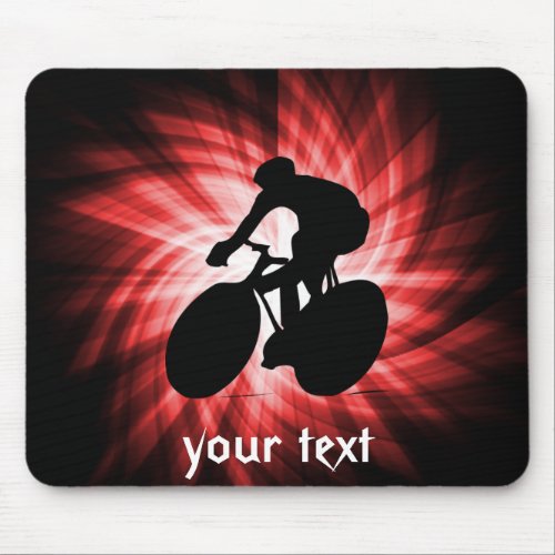 Red Cycling Mouse Pad