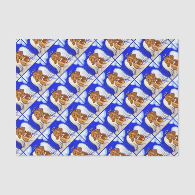 Red Dachshund Angel Tissue Paper (Front)