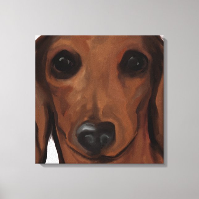 RED DACHSHUND         CANVAS PRINT (Front)
