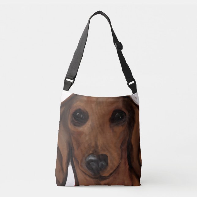 RED DACHSHUND         CROSSBODY BAG (Front)