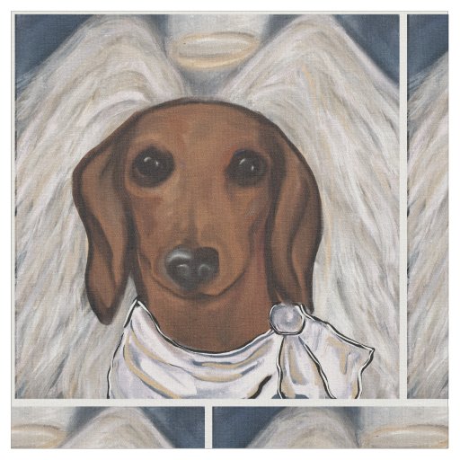 Red Dachshund  Fabric