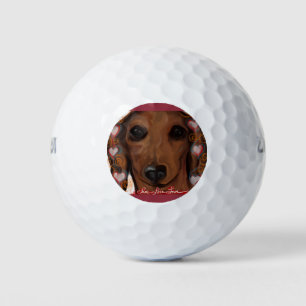 Red Dachshund    Golf Balls