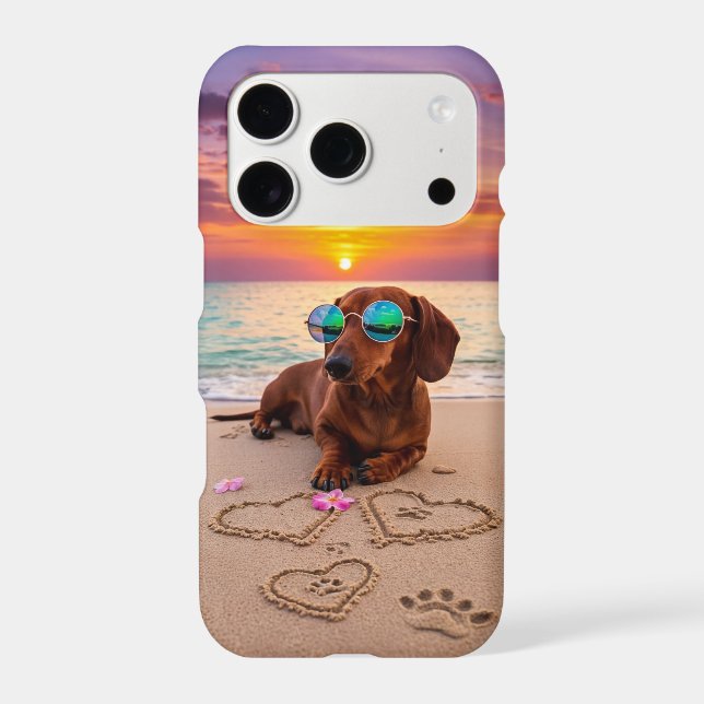 Red Dachshund iPhone Case (Back)