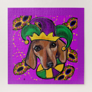 RED DACHSHUND JIGSAW PUZZLE