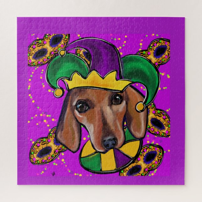 RED DACHSHUND       JIGSAW PUZZLE (Vertical)