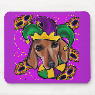 RED DACHSHUND MOUSE PAD