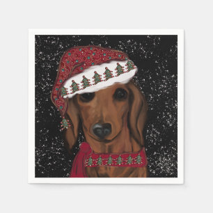 Red Dachshund Napkins