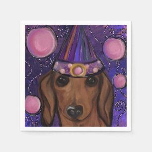 Red Dachshund Napkins