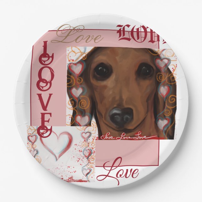 Red Dachshund      Paper Plates (Front)