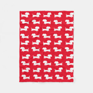Red Dachshund Puppy Wiener Dog Blanket
