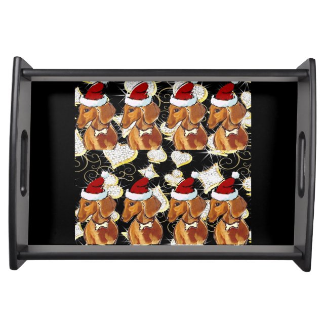RED DACHSHUND SERVING TRAY (Front)