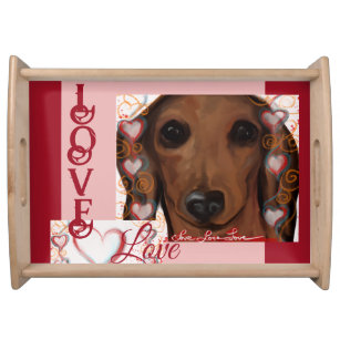 Red Dachshund    Serving Tray