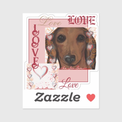 Red Dachshund      Sticker