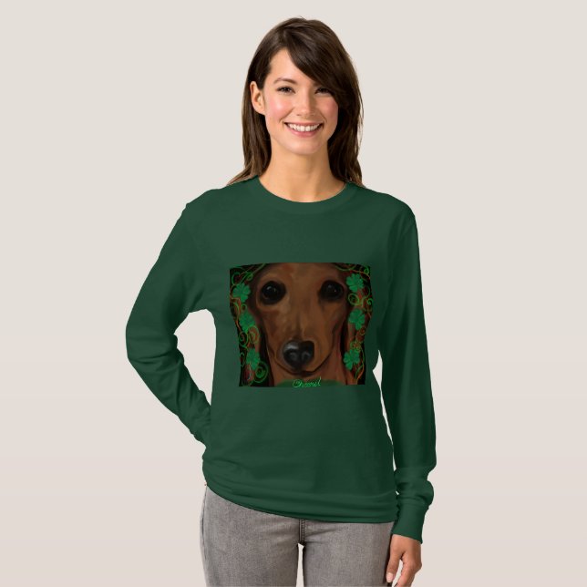 Red Dachshund      T-Shirt (Front Full)