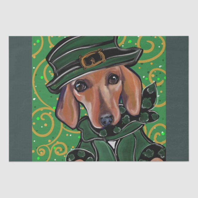 RED DACHSHUND     TISSUE PAPER (Front)