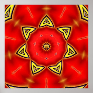 Red Daffodil Poster