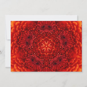 RED DAHLIA,  bright  black Invitation