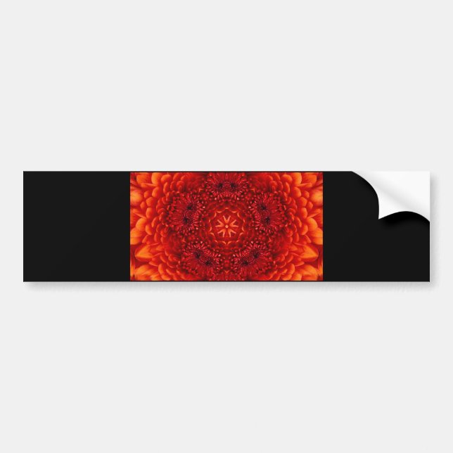 RED DAHLIA BUMPER STICKER (Front)