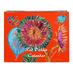 Red Dahlia Calendar