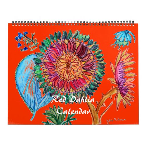 Red Dahlia Calendar 2