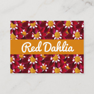 Red Dahlia Flower Floral Business Card